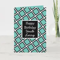 Modern Personalized Happy Birthday Uncle Card