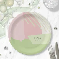 Color Block Wedding Spring ID740 Paper Plates