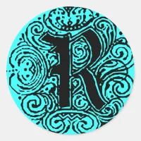 Monarchia "R" Classic Round Sticker