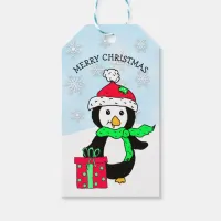 Cute Festive Penguin Holiday or Christmas Gift Gift Tags