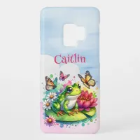 Personalized Frog, Flowers and Butterflies Case-Mate Samsung Galaxy Case