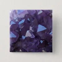 Purple Brazilian Quartz Amethyst Photo Pinback Button