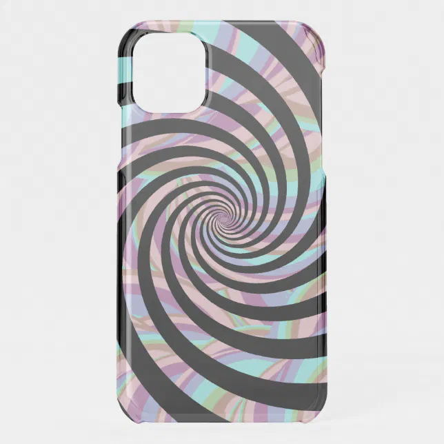 Spiral pattern with pastel colors iPhone 11 case