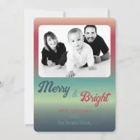 Merry & Bright Christmas Blend Photo Holiday Card