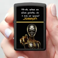 Alien Visitor Reveals Area 51 Secrets Zippo Lighter