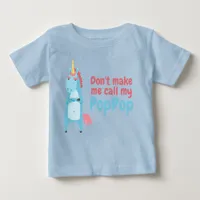 Sassy Pink and Blue Unicorn Is Warning You Baby T-Shirt