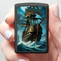 Moonlight Galleon Pirate Ship Zippo Lighter