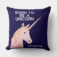 Born to Be a Unicorn Statue Head and Magical Throw Pillow