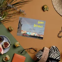 Happy Birthday Rainbow over Willemstad Cura&#231;ao Card