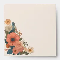 Autumn Bloom Corner Envelope Design