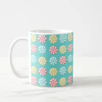 Colorful Christmas Candy Holiday Pattern Coffee Mug