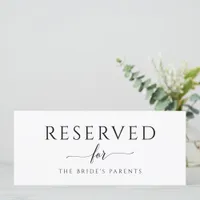 Hanging Reserved Romantic Calligraphy Wedding Sign Invitation