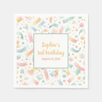 Cute Fun Kids Confetti Colorful Pastel Birthday