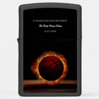 Basketball Players Black and Orange Bachelor party Zippo Lighter