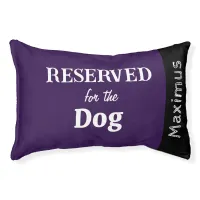 Reserved for the Dog Modern Purple Personalized Pet Bed