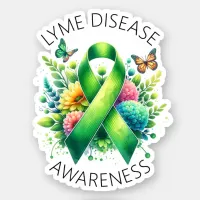 Lyme Disease Awareness Ribbon Sticker