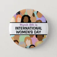 International Women's Day - March 8th   Button