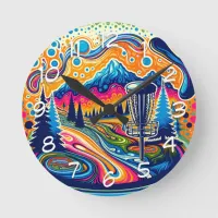 Psychedelic Disc Golf Course in the Mountains Round Clock