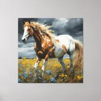 A Gorgeous Pinto Horse Canvas Print