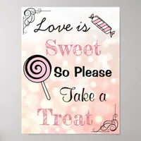 Wedding Sign for Candy Buffet, Coral Candies