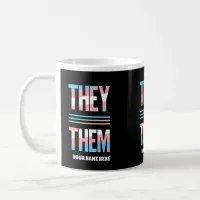 They Them Trans Flag Colors Coffee Mug