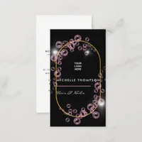  Sparkling Pink Soap Bubble Beauty Industry  Business Card