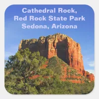 Cathedral Rock, Arizona Square Sticker