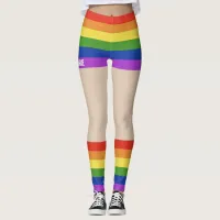 Gay Pride Faux Shorts & Legs  Leggings