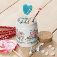 Custom Photo (4 Places) Artwork Slogan Name Candy Jar