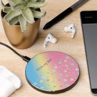 Cute stars with faces in pastel colors      wireless charger 