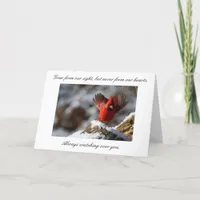 Gone from our Sight, Not our Hearts, Cardinal Holiday Card