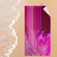 Fuchsia fantasy - abstract  beach towel