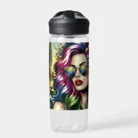 Beautiful Woman in the City | Personalized Water Bottle