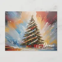 *~* AP44 Abstract Christmas Tree Gifts PHOTO  Holiday Postcard