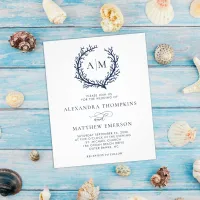 Budget Nautical Wedding Coral Reef White Navy Flyer