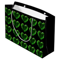 Goth St. Patrick's Day Green Heart Bag