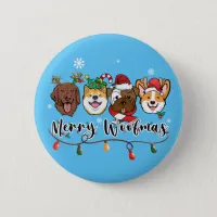 Merry Woofmas Typography Button