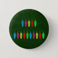 Colorful Merry Christmas Lights Font Button