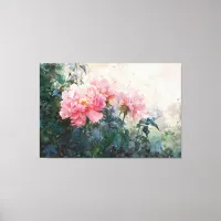 *~* 3 Peony TV2  Art Pink Stretched Canvas Print