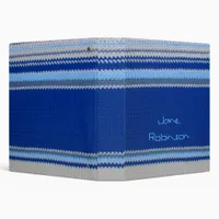 Binder - Crochet Pattern in Blue Stripes