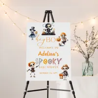 Spooky Halloween Costume Baby Shower Welcome Sign