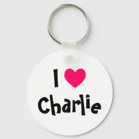 I Love Charlie Keychain