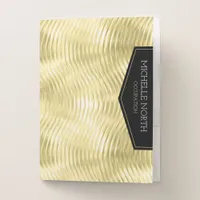 Black Label on Rippled Pineapple ID392 Pocket Folder