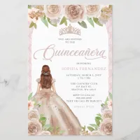 Budget Blush Rose Gold Princess Tiara Quincea&#241;era