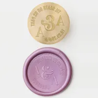 Ampersand Monogram Till Death Do Us Part Wedding Wax Seal Stamp