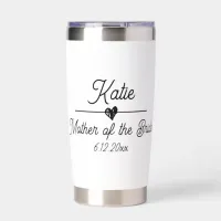 Cute Personalized Mother of the Bride Insulated Tumbler