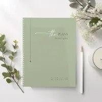 Simply Chic Wedding Plans Sage Green ID1046 Planner