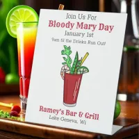 Tavern Promotional Paper for Bloody Mary Day Pedestal Sign