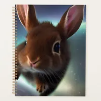 Baby Rabbit Running In Space  Planner