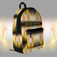 Lightning abstract - cool fractal, personalizable  printed backpack